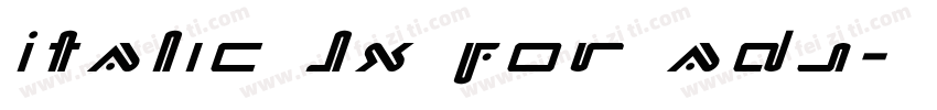 Italic JX for adj字体转换